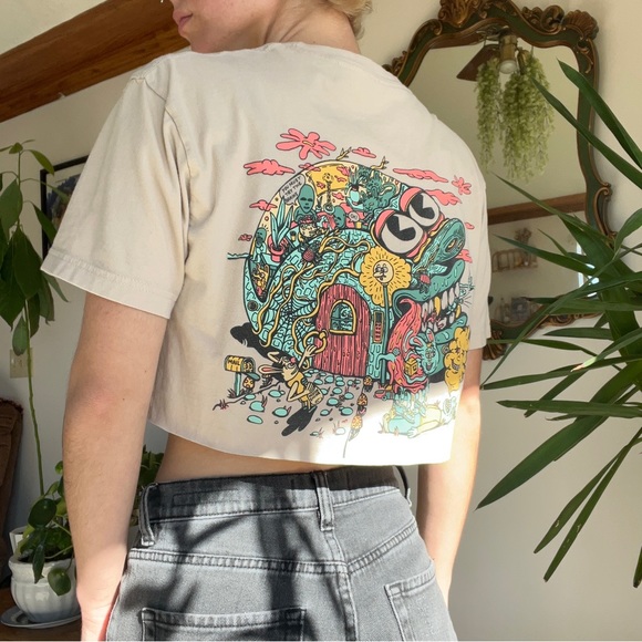 Urban Outfitters Tops - Killer Acid Limited Edition Cropped Graphic Tee Shirt Cut Off